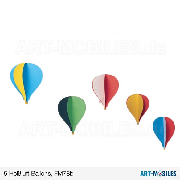 5 Heißluftballons Flensted Mobiles FM 78B