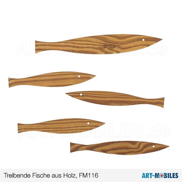 Treibende Fische aus Holz FM116 Flensted