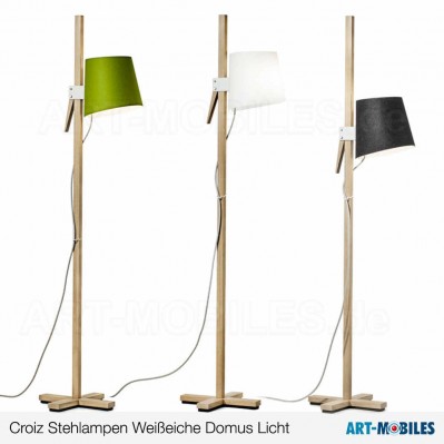 Croiz Stehlampe - Holz Weisseiche - Domus Licht