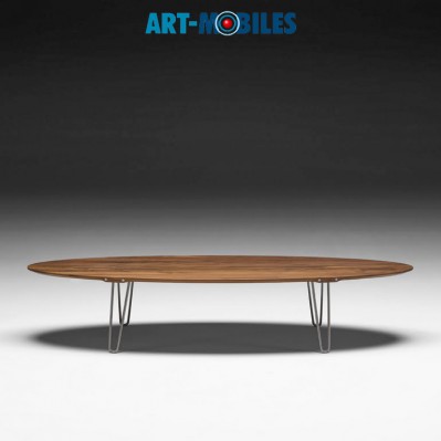Naver ovaler Couchtisch Shark AK 1880 Walnuss